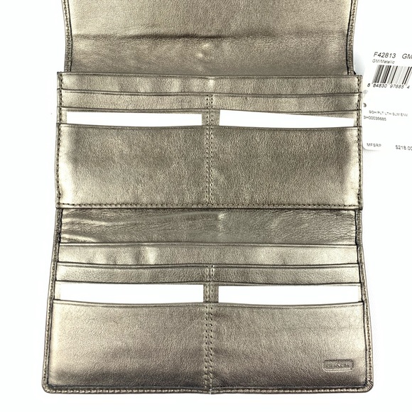 Authentic COACH   No. F42813
✨ Soho Plated Leather Slim Envelope ✨ New with Tag - Picture 6 of 14